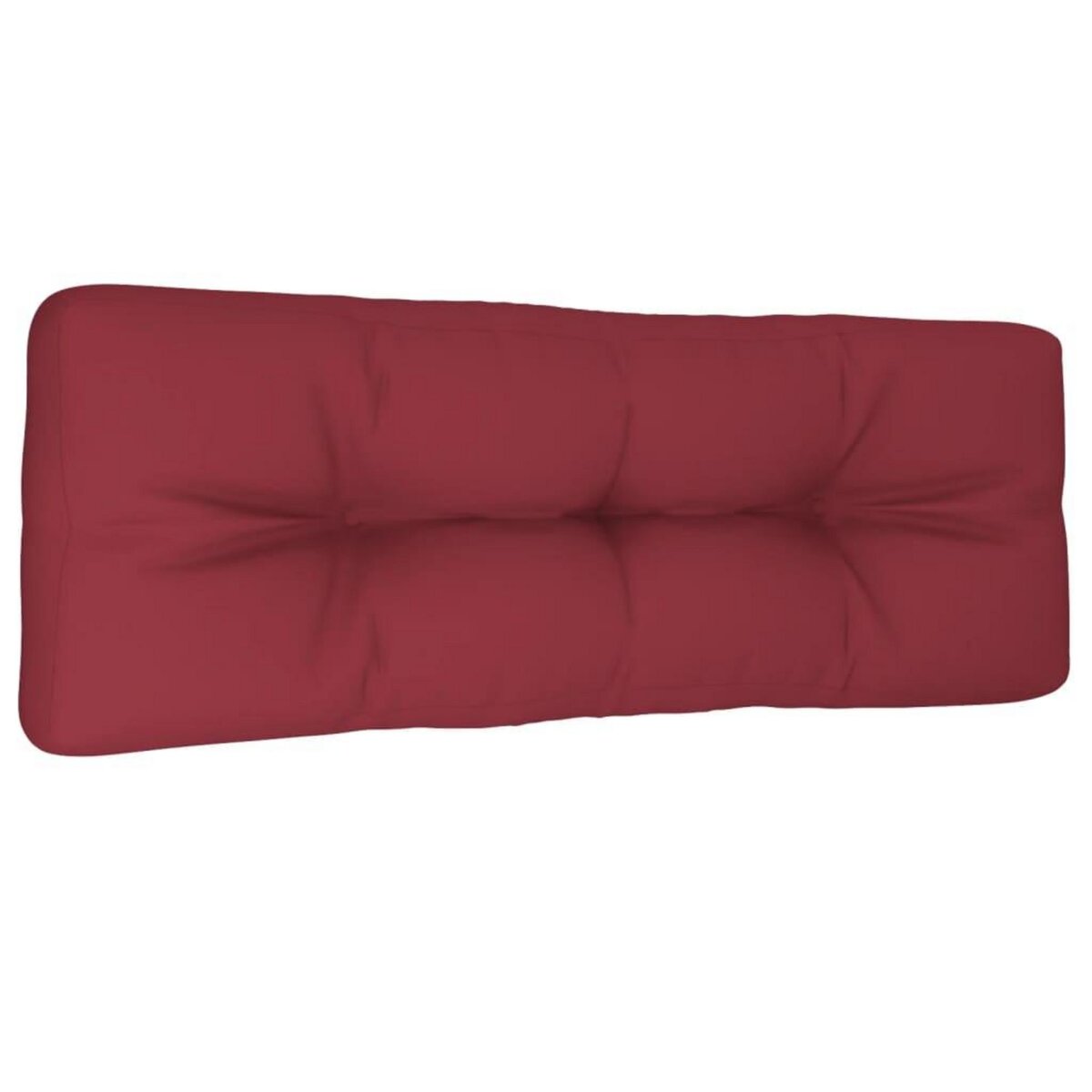 VIDAXL Coussin de palette rouge bordeaux 120x40x12 cm tissu