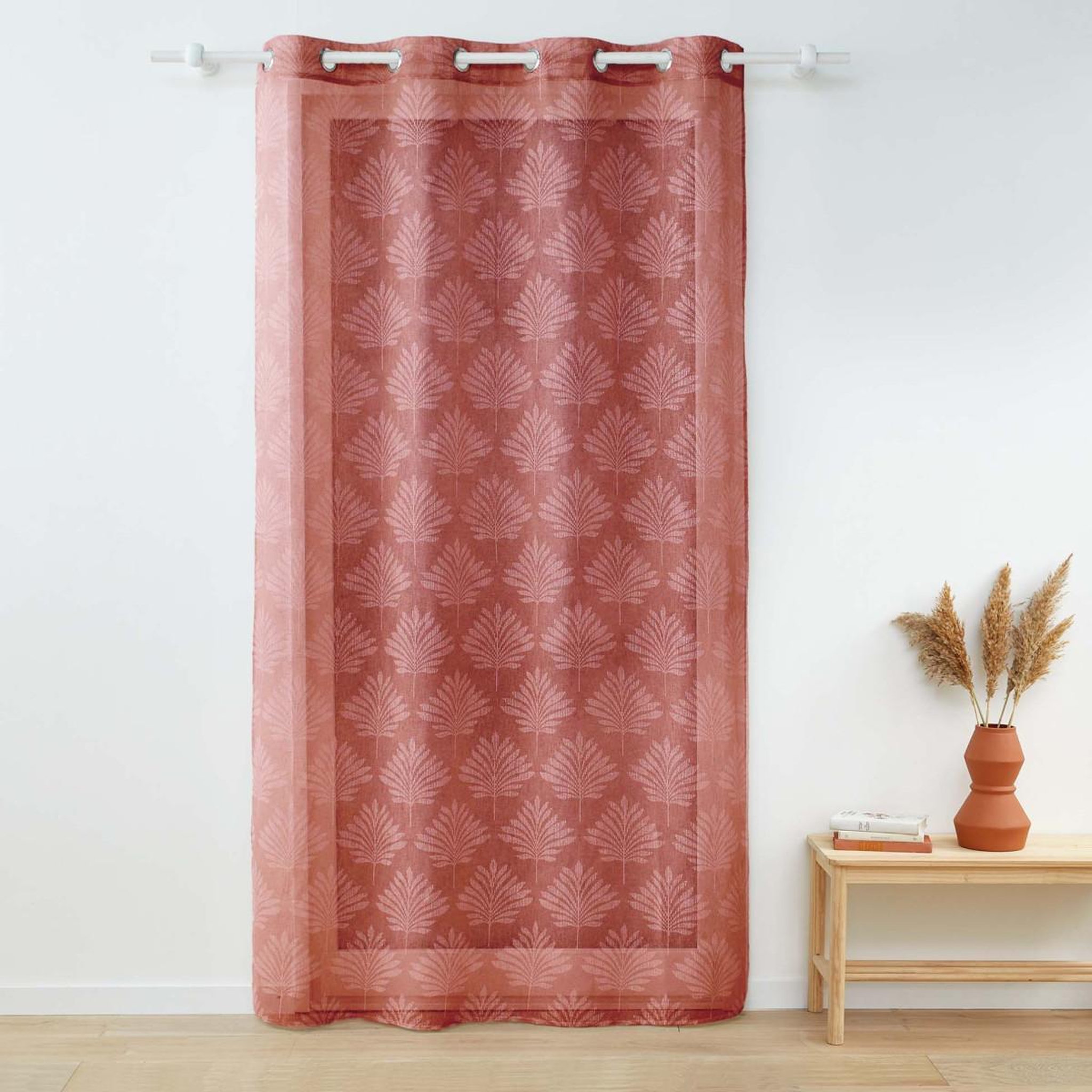 Voir la diapositive 5 : Douceur d'Intérieur Rideau voilage à œillets  levita  140x240cm rose