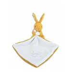 DOUDOU ET COMPAGNIE Doudou mouchoir Lapin- 10 cm - Jaune moutarde