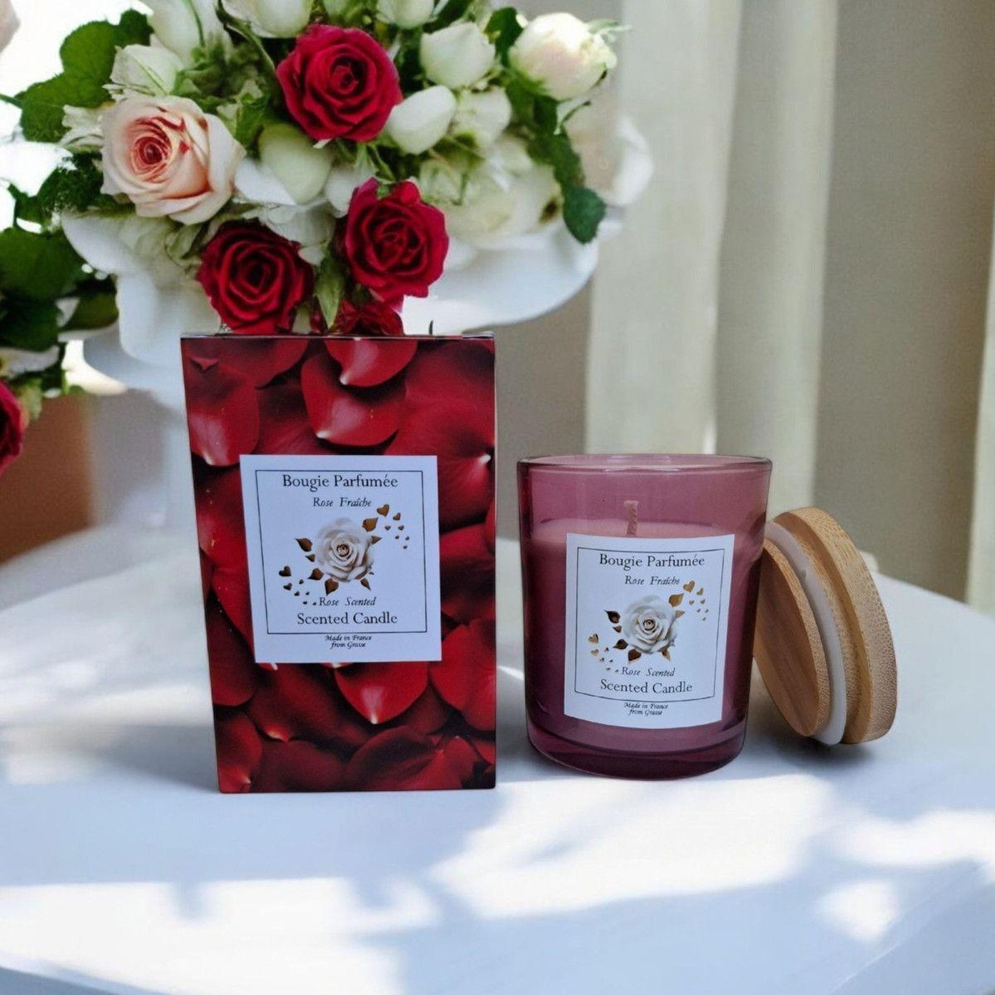 Voir la diapositive 2 : SC CRYSTAL Bougie parfumée à la rose - Rose