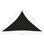 VIDAXL Voile de parasol tissu oxford triangulaire 5x5x6 m noir