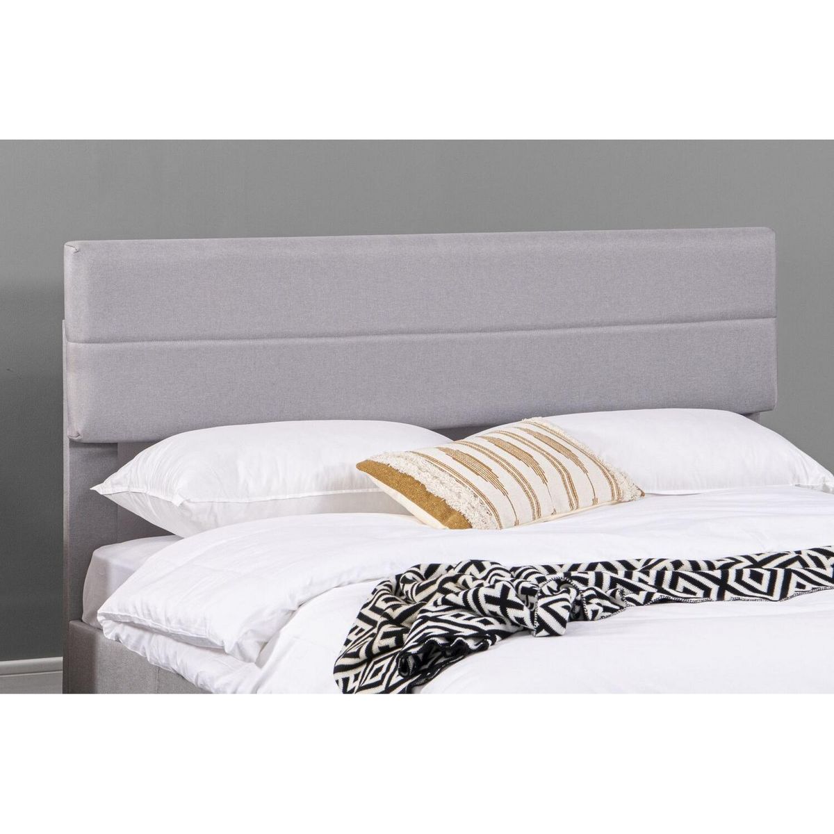 CONCEPT USINE Lit design 160x200 gris LINCOLN