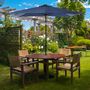 Voir la diapositive 4 : OUTSUNNY Parasol lumineux rectangulaire inclinable dim. 2,68L x 2,05l x 2,48H m parasol LED solaire métal polyester haute densité bleu