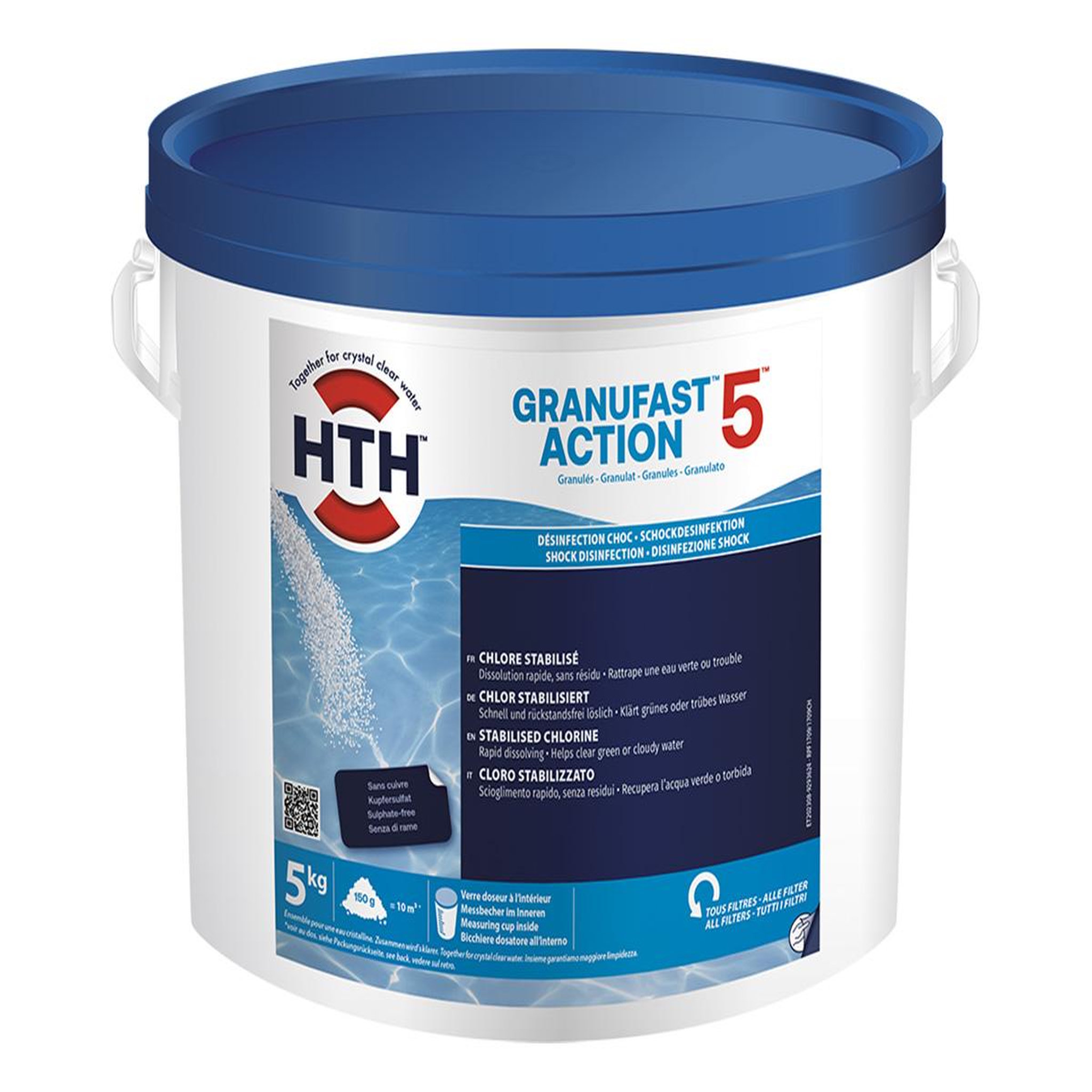 HTH Chlore choc multifonction Granufast 5 actions 5 kg - HTH