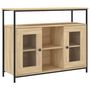 Voir la diapositive 2 : VIDAXL Buffet chene sonoma 100x35x80 cm bois d'ingenierie