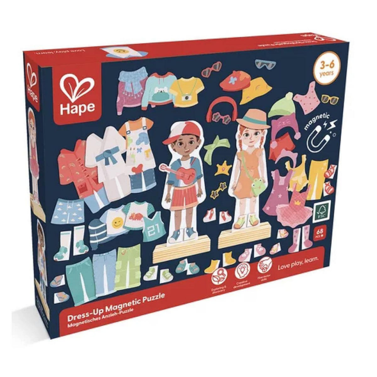 Hape Vêtements Magnétiques Créatifs pour Enfants - Tenues Illimitées