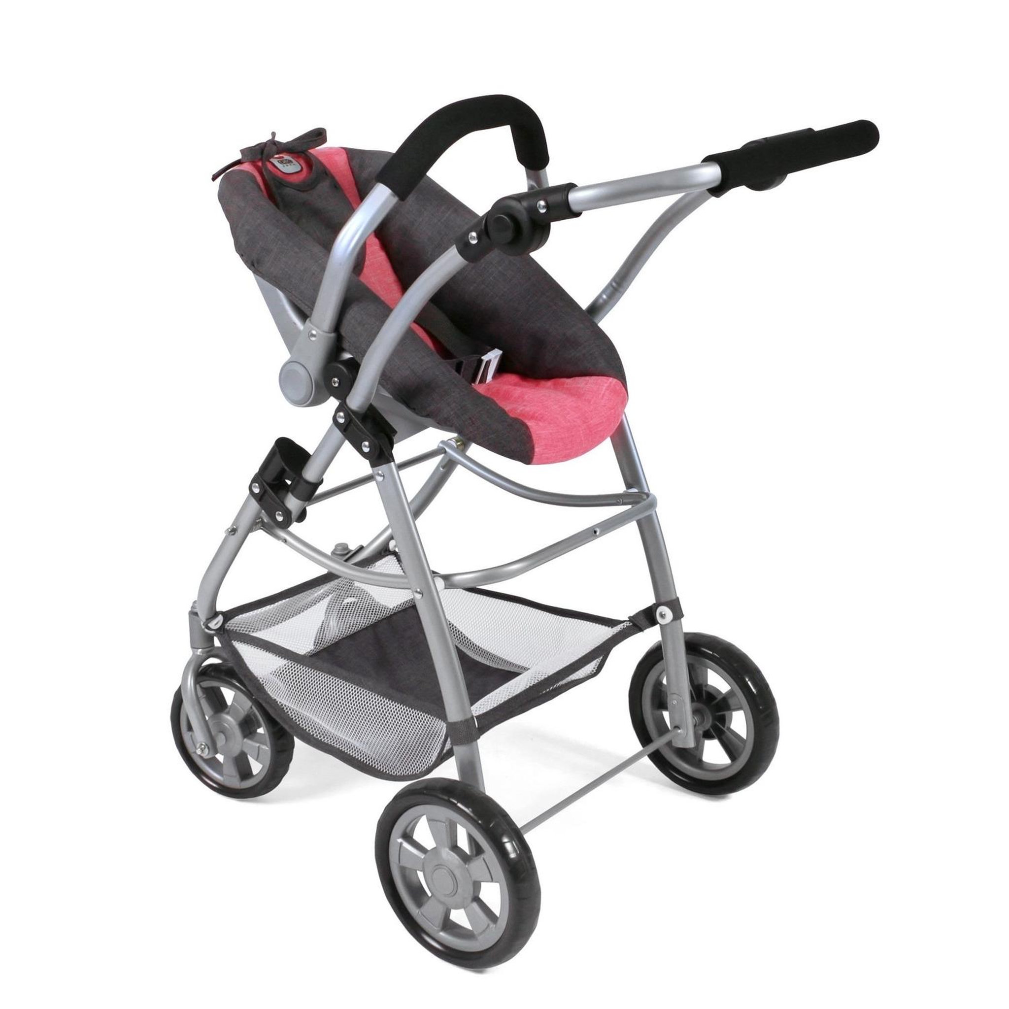 Voir la diapositive 6 : BAYER CHIC 2000 Poussette pour poupées, 3 en 1 EMOTION - anthracite-rose