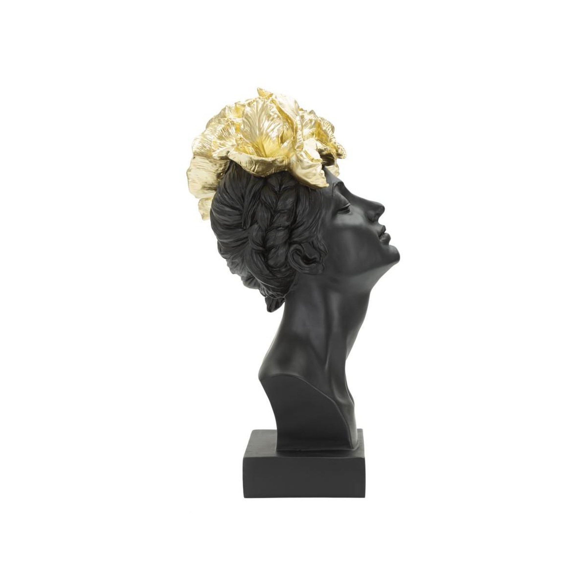 Voir la diapositive 2 : Paris Prix Statuette Tête Femme  Papillons  36cm Noir