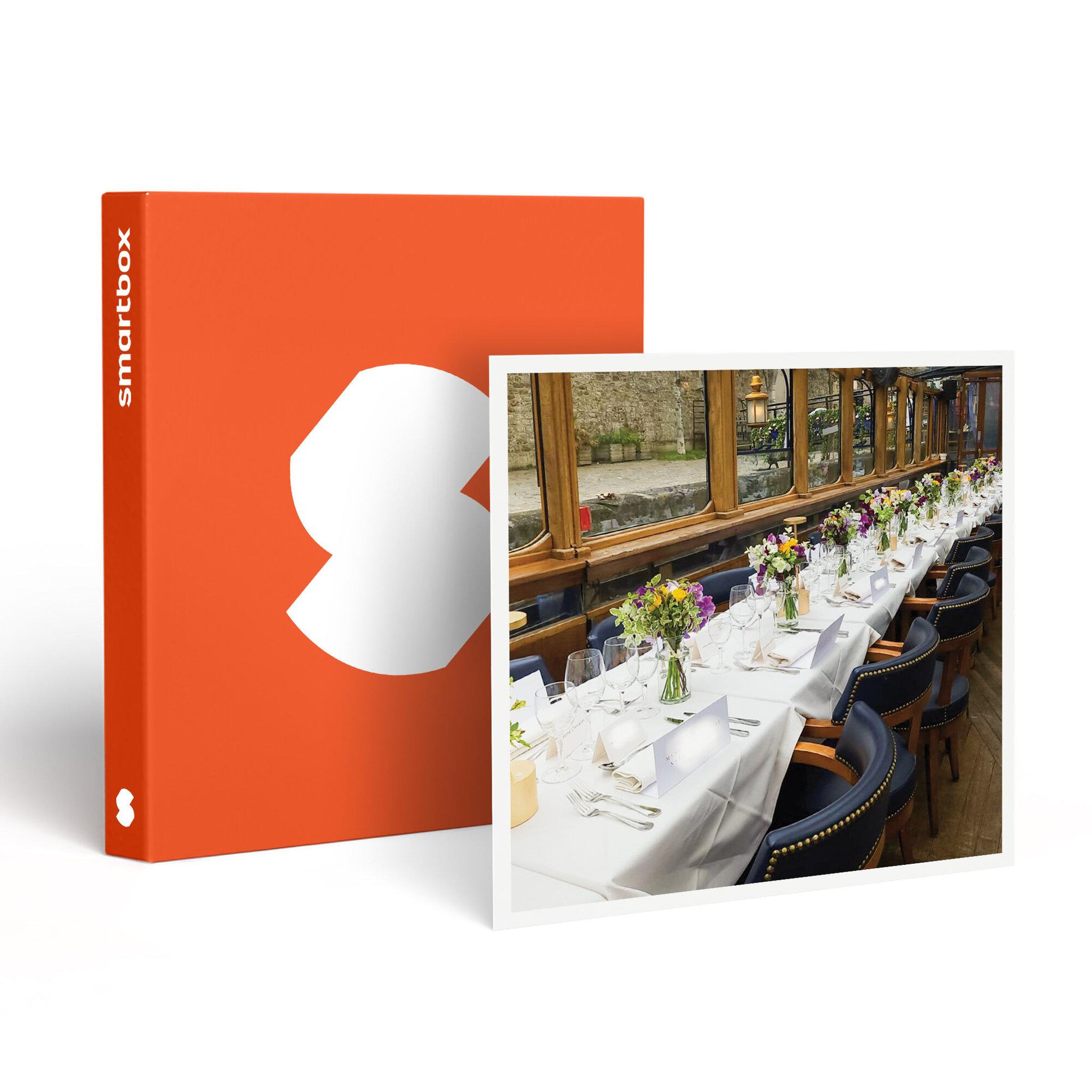 Smartbox Croisière de 2h sur la seine avec dîner gastronomique, vin et champagne - coffret cadeau gastronomie