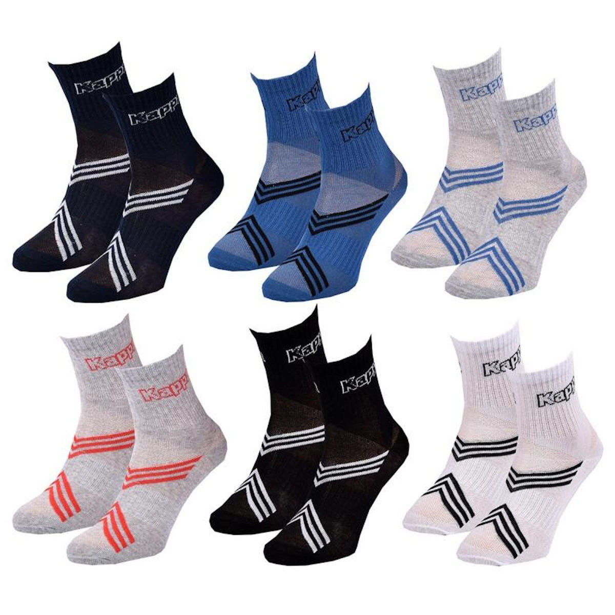 KAPPA Chaussettes Enfant QUARTER KAPPA Lot de 6