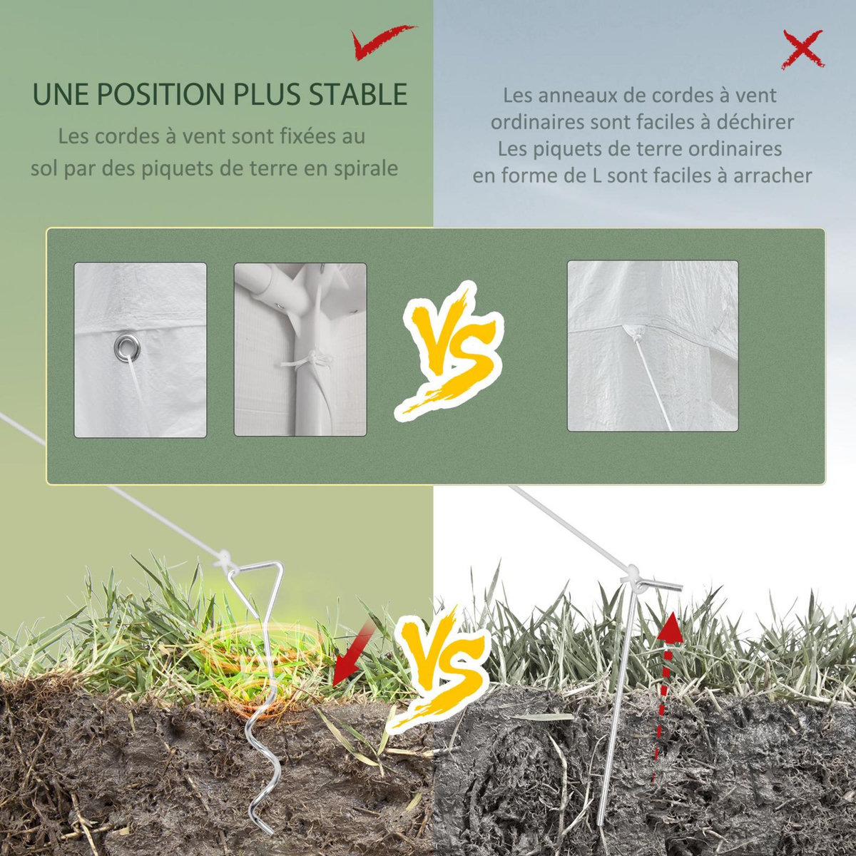 OUTSUNNY Tonnelle barnum dim. 5,85L x 2,95l x 2,55H m 6 moustiquaires amovibles blanc noir