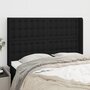 Voir la diapositive 1 : VIDAXL Tete de lit avec oreilles Noir 147x16x118/128 cm Tissu