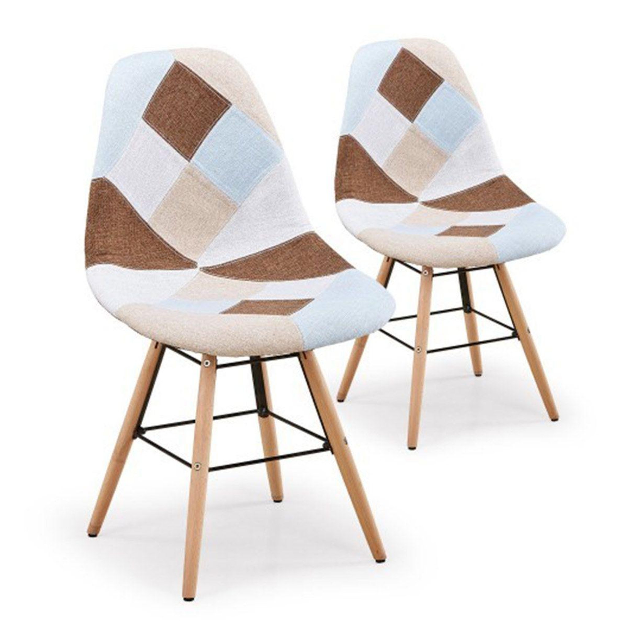 Paris Prix Lot de 2 Chaises Design  Floraz  82cm Beige
