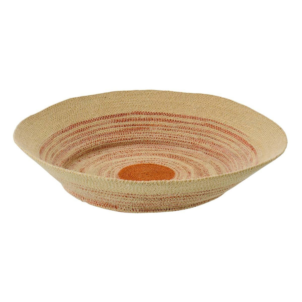 Paris Prix Coupelle Déco en Jonc  Galene  52cm Naturel & Orange