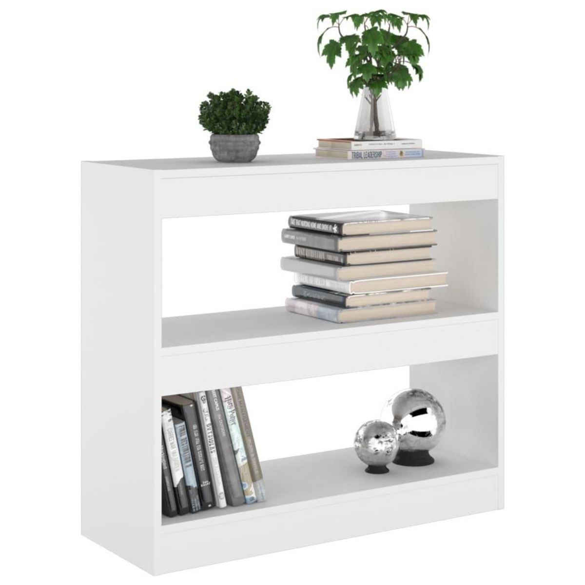 VIDAXL Bibliotheque/Separateur de piece Blanc 80x30x72 cm