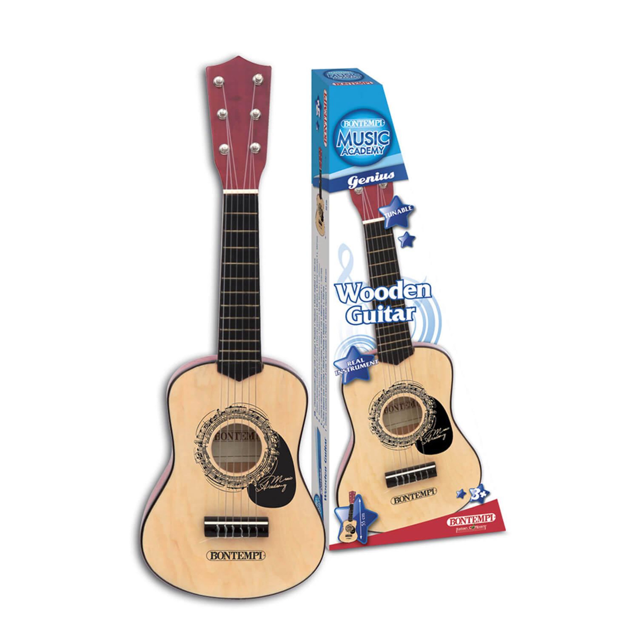 Voir la diapositive 2 : Bontempi Guitare classique en bois 55 cm