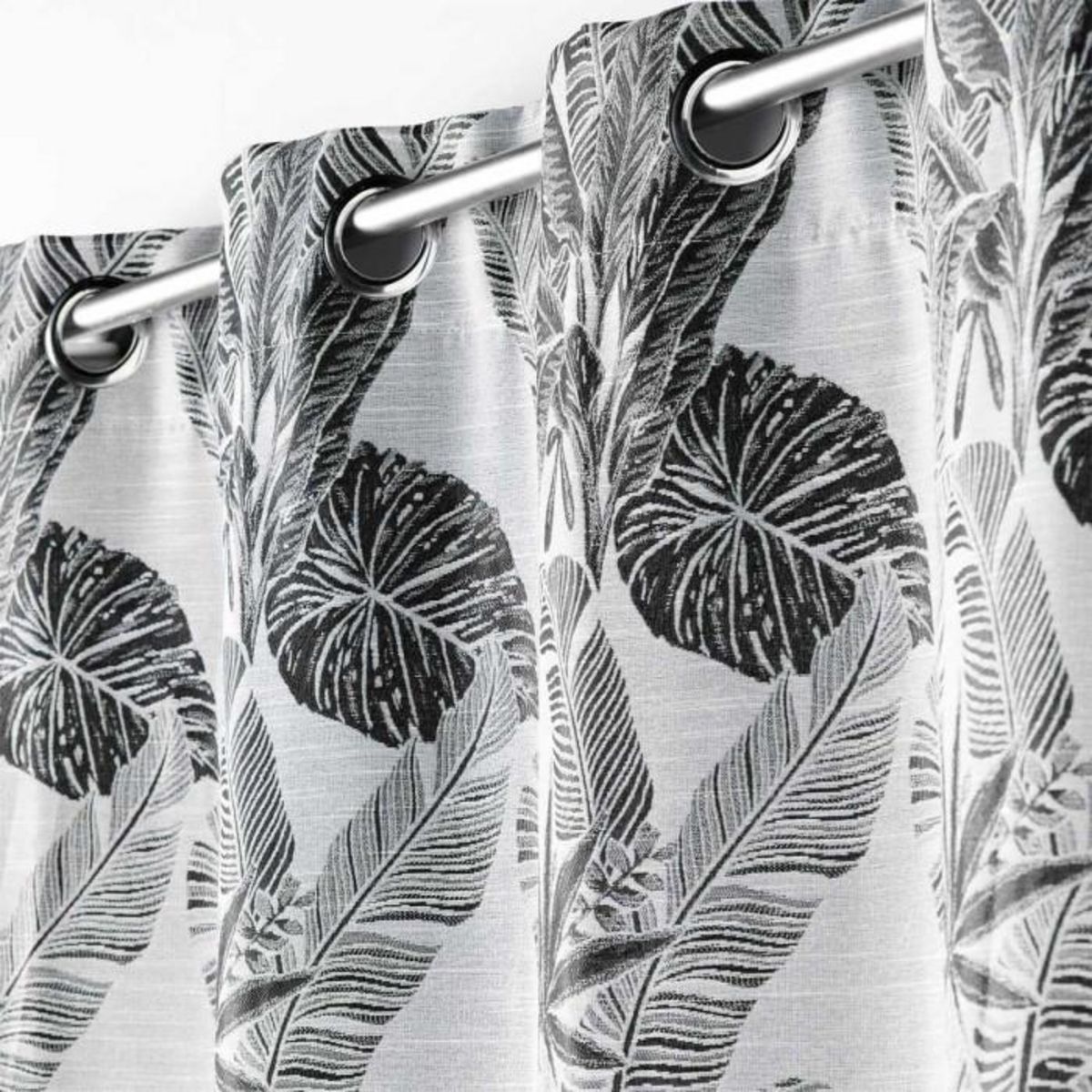 Paris Prix Rideau à Œillets Imprimé  Faggy  140x260cm Noir