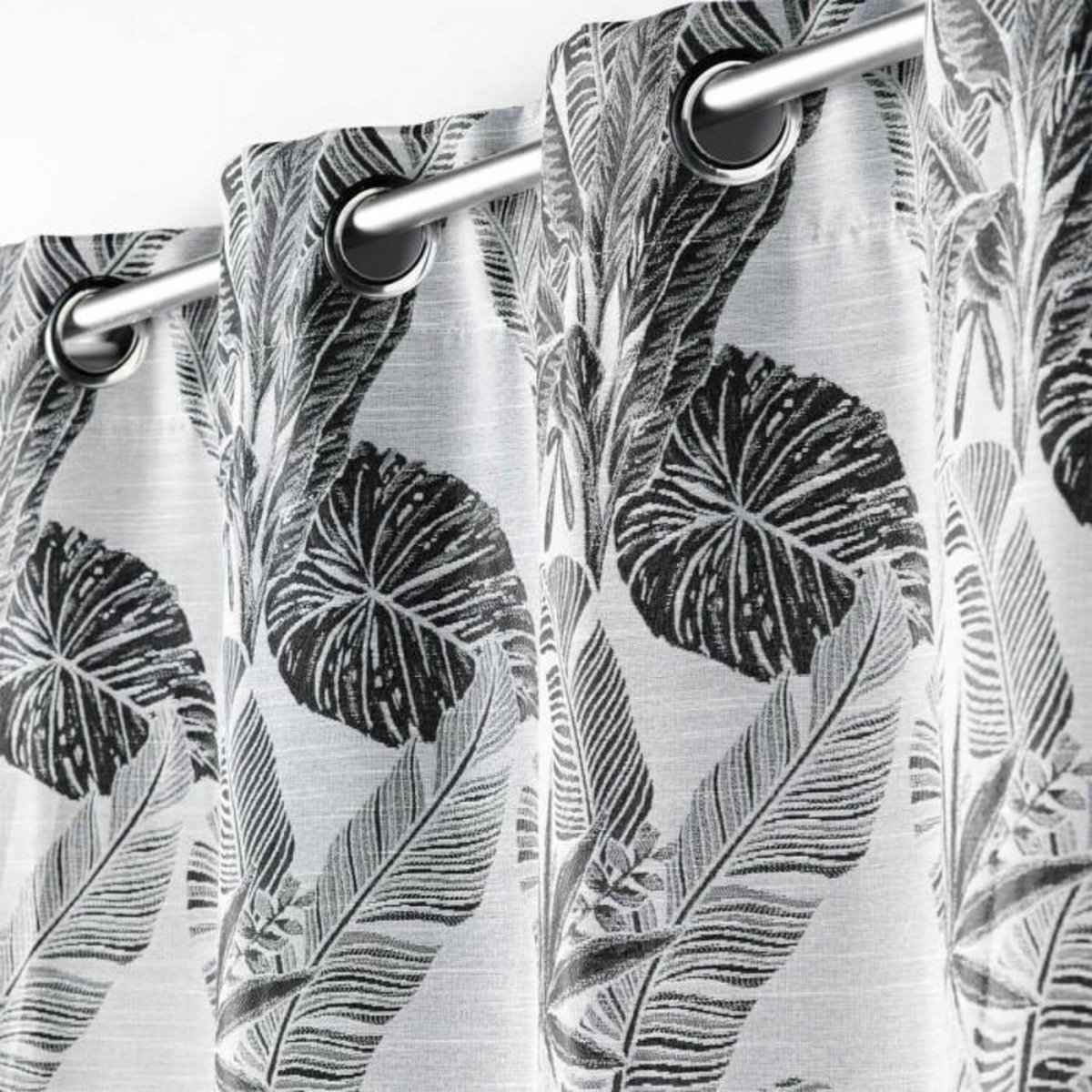 Paris Prix Rideau à Œillets Imprimé  Faggy  140x260cm Noir