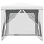 Voir la diapositive 3 : VIDAXL Tente de reception 4 parois laterales en maille 2,5x2,5 m Blanc
