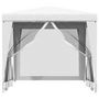 Voir la diapositive 3 : VIDAXL Tente de reception 4 parois laterales en maille 2,5x2,5 m Blanc
