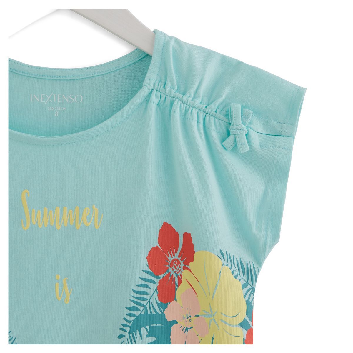 IN EXTENSO T-shirt manches courtes à fleurs fille
