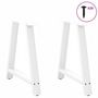 Voir la diapositive 3 : VIDAXL Pieds de table basse forme de A 2 pcs blanc 80x(72-73) cm acier