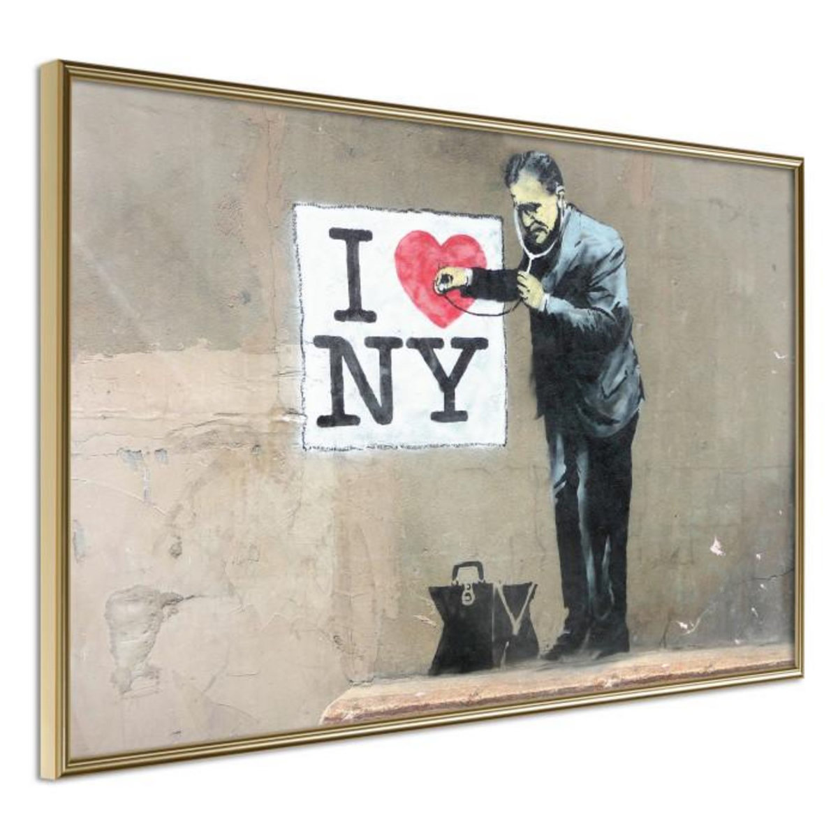 Paris Prix Affiche Murale Encadrée  Banksy I Heart NY