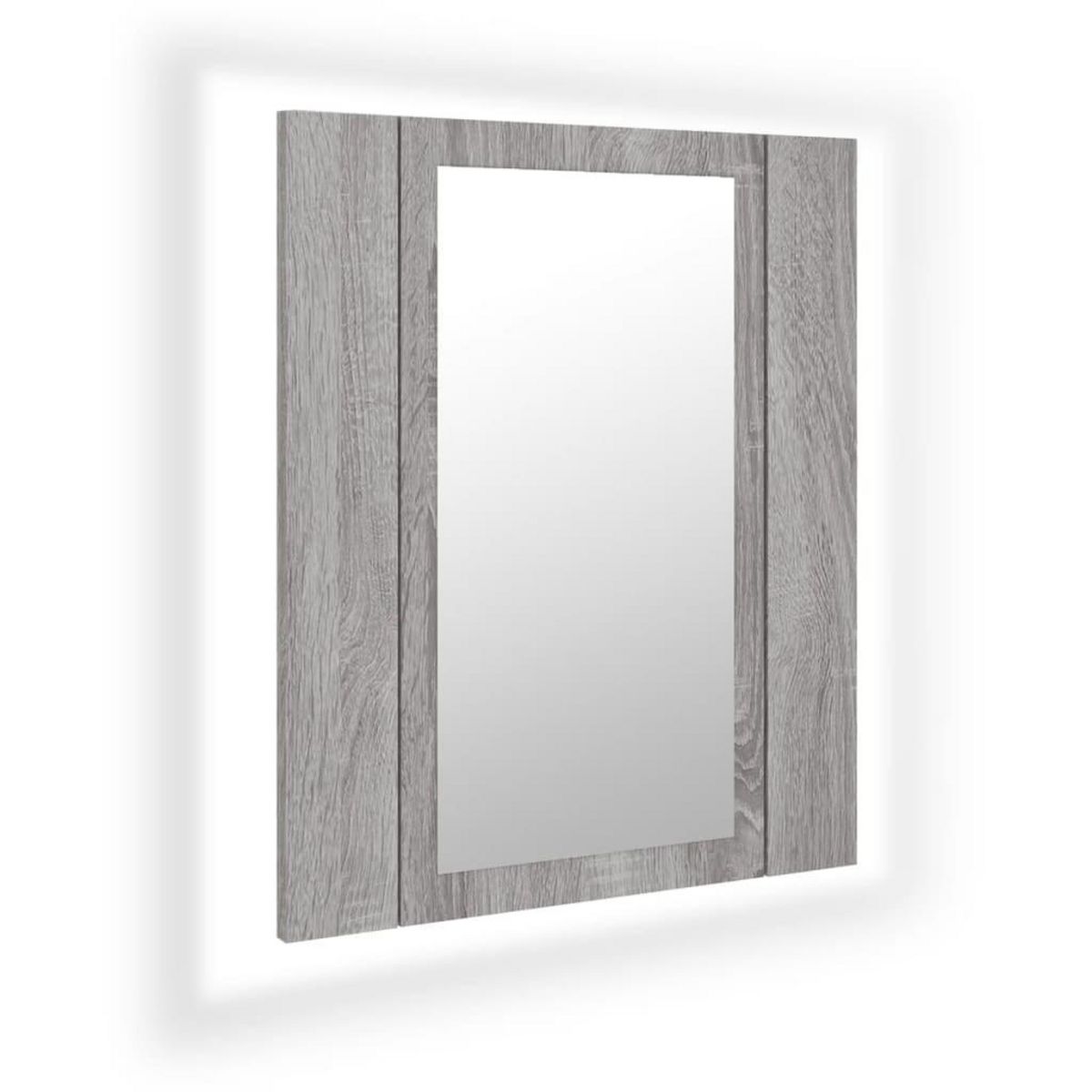VIDAXL Armoire a miroir LED de salle de bain sonoma gris 40x12x45 cm