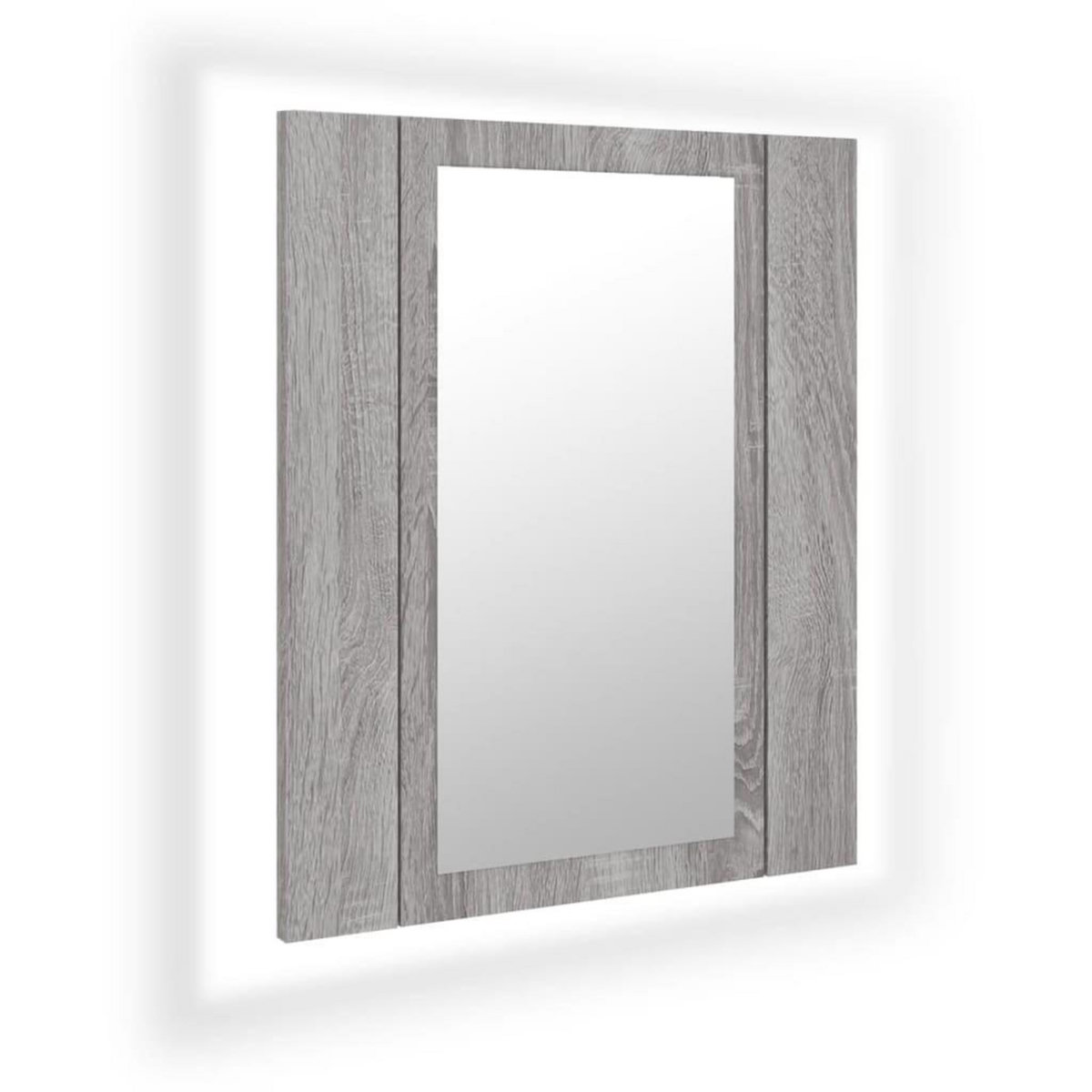 VIDAXL Armoire a miroir LED de salle de bain sonoma gris 40x12x45 cm