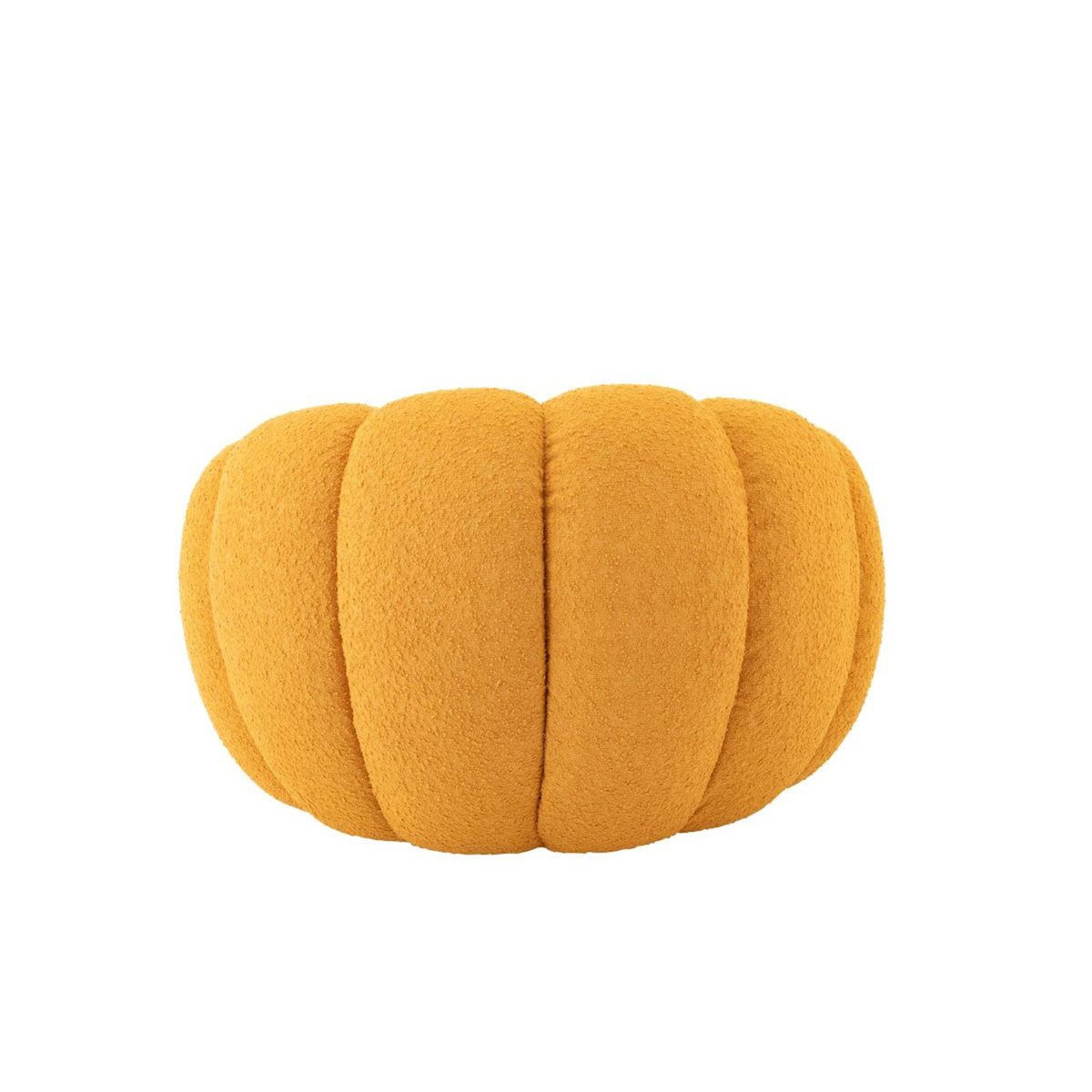 Paris Prix Fauteuil Coquillage en Tissu  Fleur  101cm Moutarde