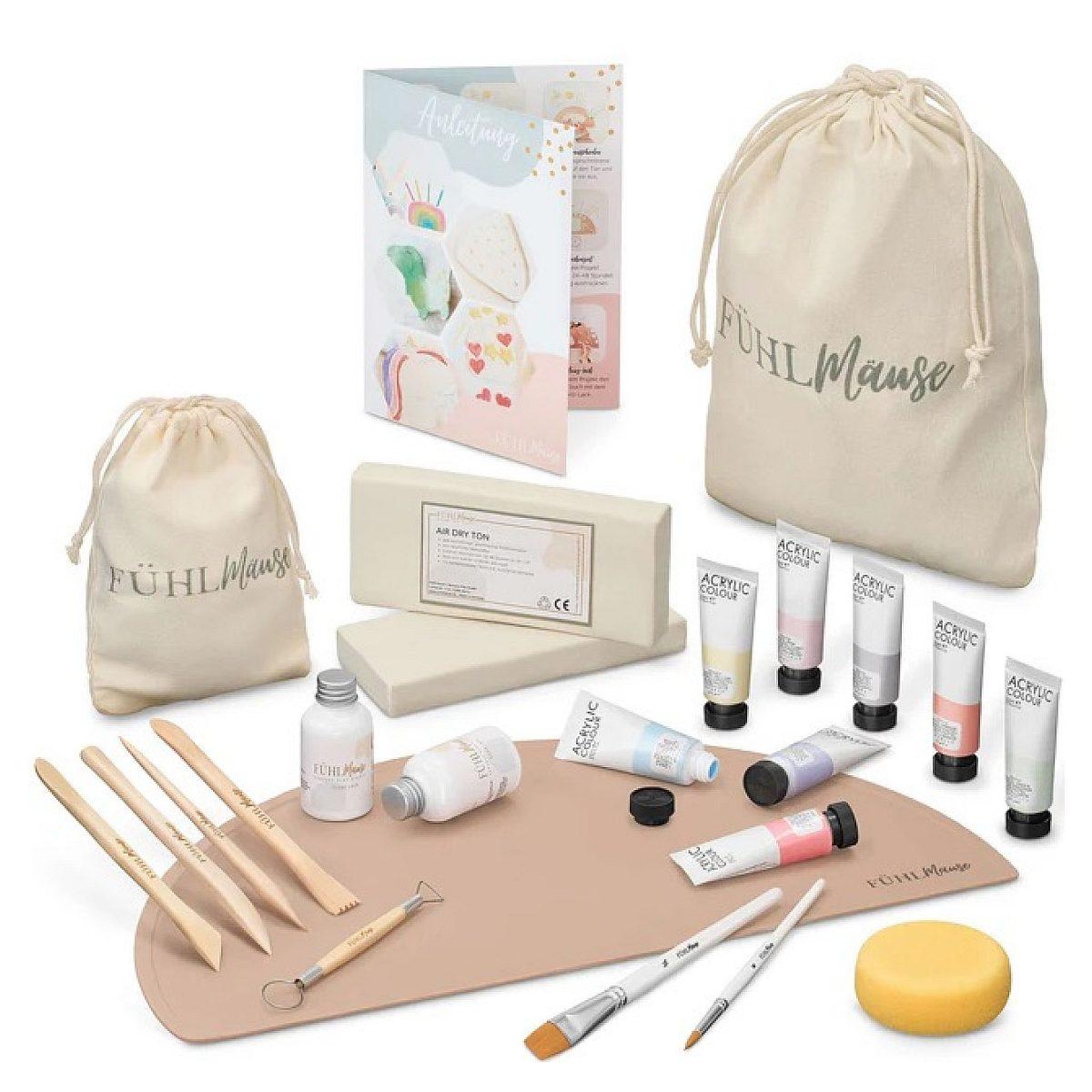 FUHLMAUSE SENSORY PLAY Coffret poterie pate a modeler sechage naturel