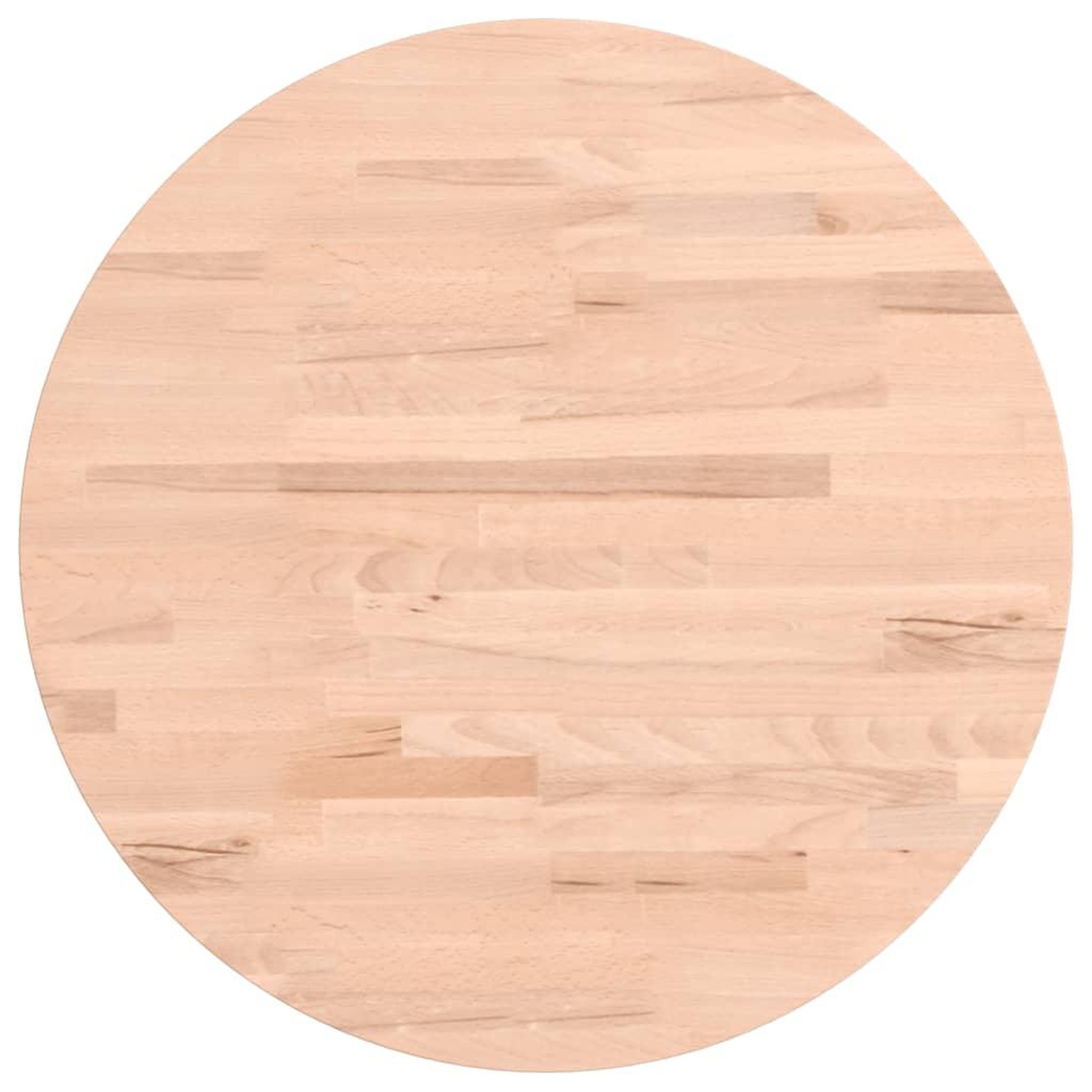 Voir la diapositive 2 : VIDAXL Dessus de table Ø50x2,5 cm rond bois massif de hetre
