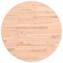 Voir la diapositive 2 : VIDAXL Dessus de table Ø50x2,5 cm rond bois massif de hetre