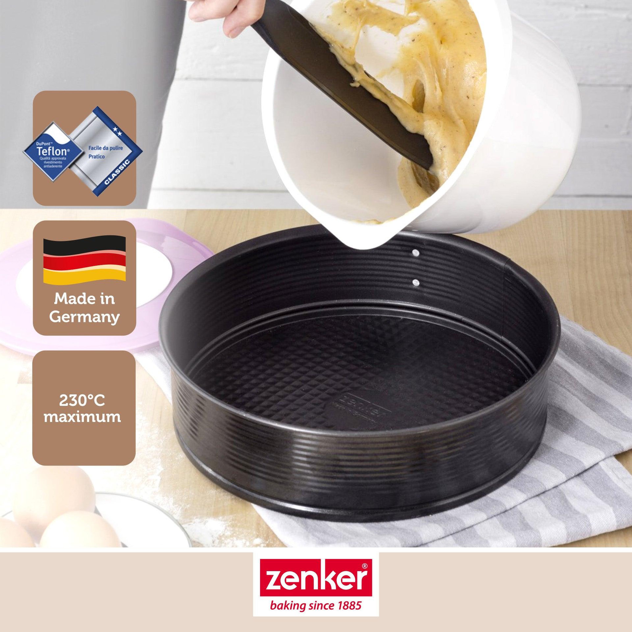 Voir la diapositive 2 : ZENKER Ensemble de 2 moules à manqué à charnière 30 cm zenker black metallic
