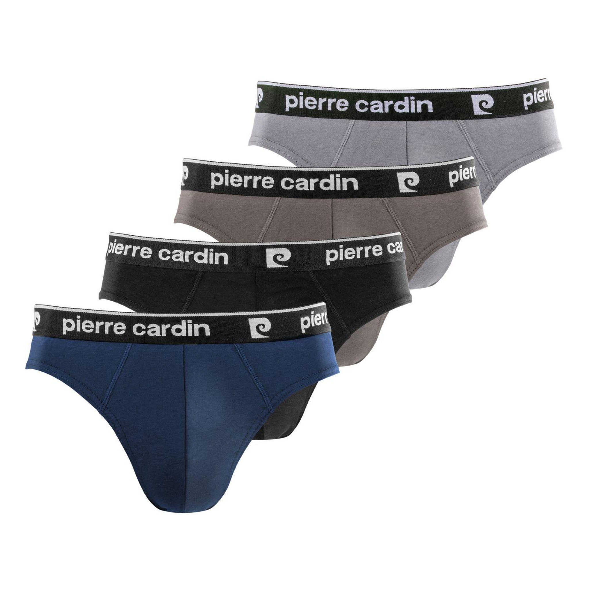 Voir la diapositive 1 : PIERRE CARDIN Lot de 4 Slips homme en coton