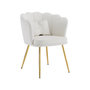 Voir la diapositive 1 : MERAX Fauteuil Fixe Avec Coussin Papillon Et Pieds En Métal Beige