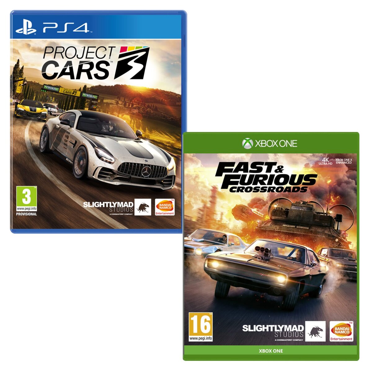 Namco Project Cars 3 PS4 + Fast & Furious Crossroads Xbox One