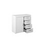 Voir la diapositive 4 : Commode 1 porte 4 tiroirs L94cm BETTI