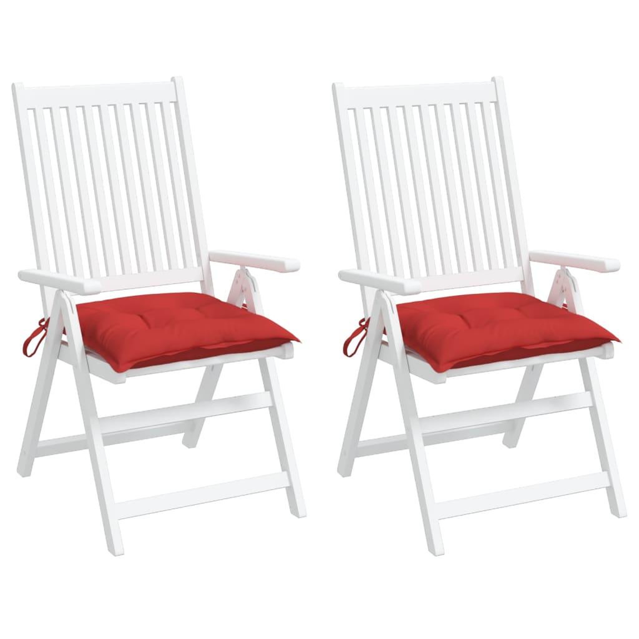 Voir la diapositive 4 : VIDAXL Coussins de chaise lot de 2 rouge 40x40x7 cm tissu oxford