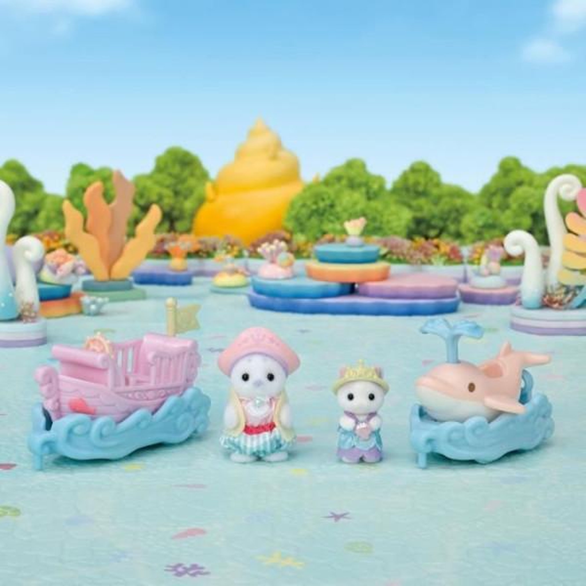 Voir la diapositive 2 : Sylvanian Families Mini-figurines - sylvanian families - le petit train de la mer - des 3 ans