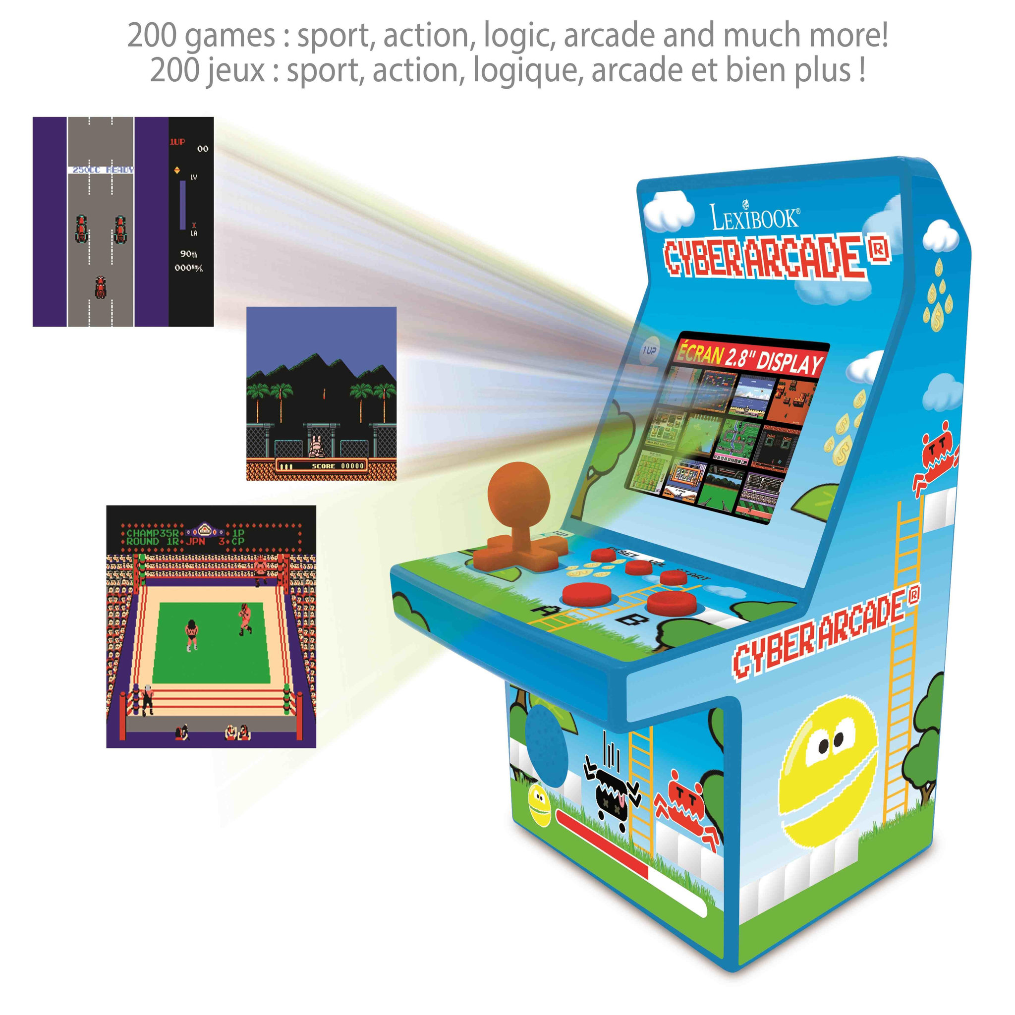 Voir la diapositive 4 : Lexibook Console portable Cyber Arcade - écran 2.8'' 200 jeux
