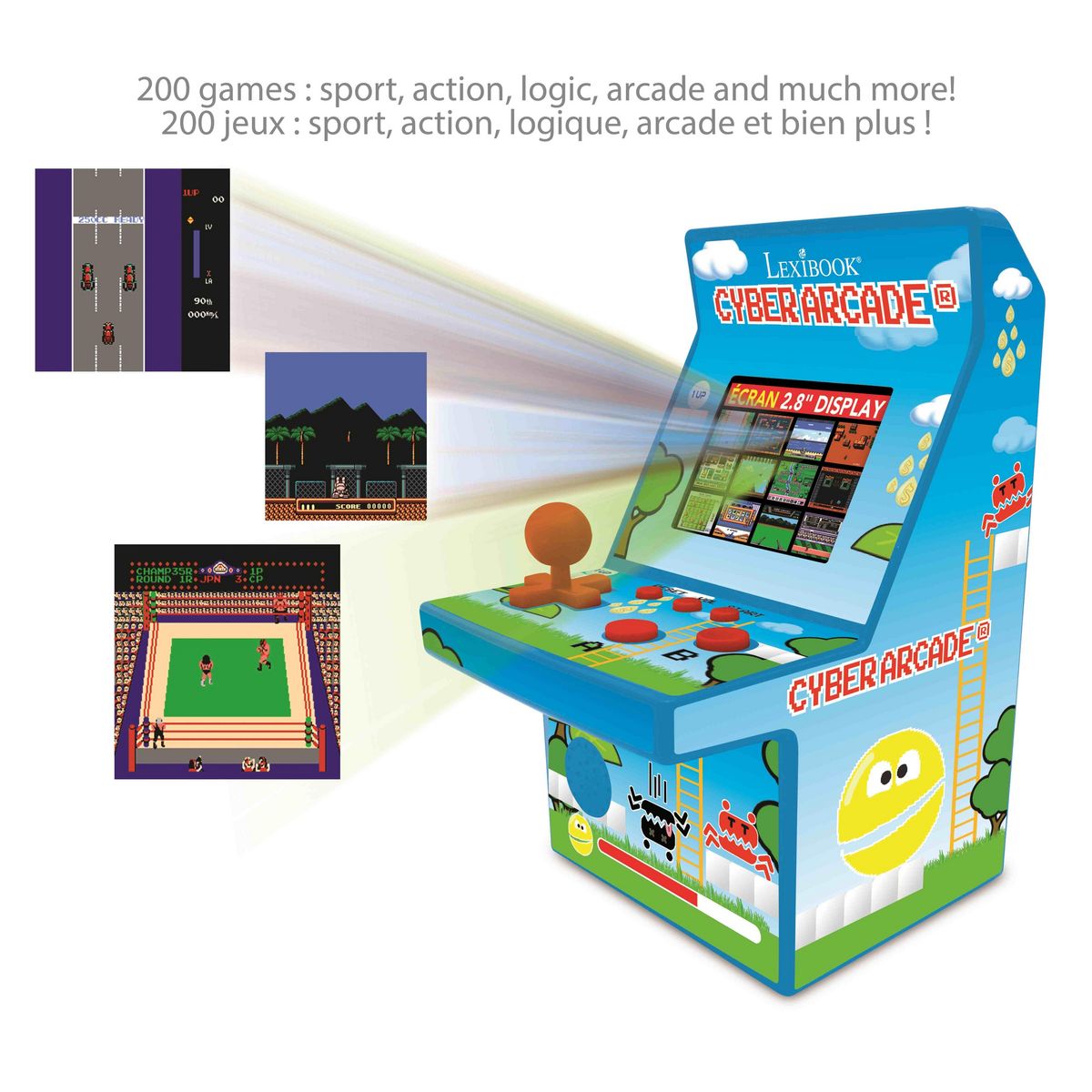 Lexibook Console portable Cyber Arcade - écran 2.8'' 200 jeux