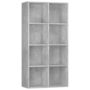 Voir la diapositive 2 : VIDAXL Bibliotheque/Buffet Gris beton 66x30x130 cm Bois d'ingenierie