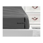 LOVELY HOME LOVELY HOME Drap Housse 100% coton 160x200x25 cm - Gris fonce