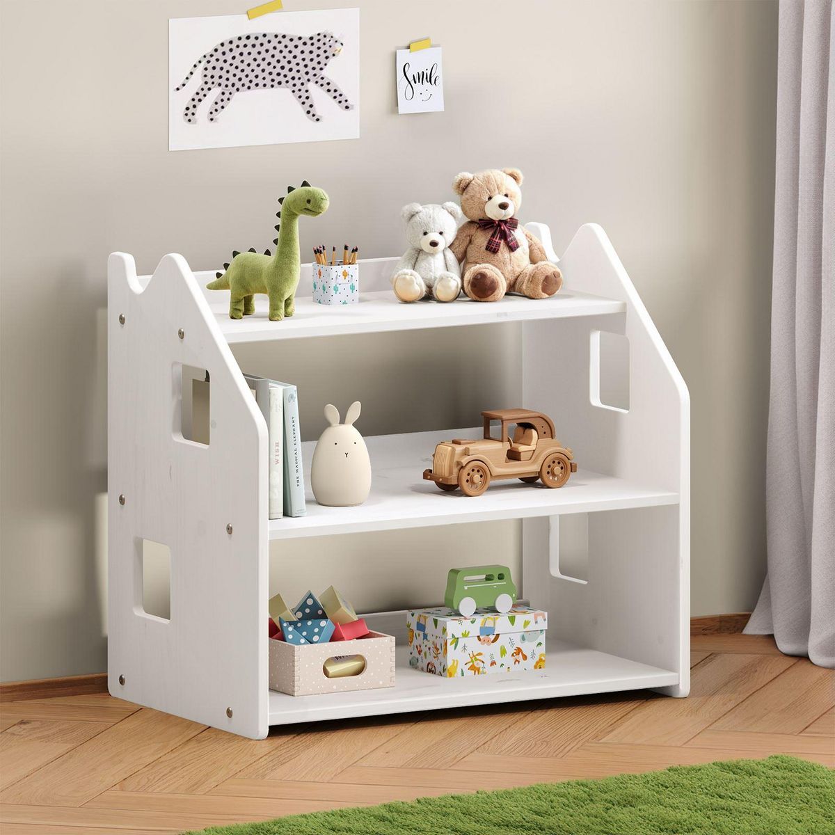 IDIMEX Étagère enfant YASMIN en pin laqué