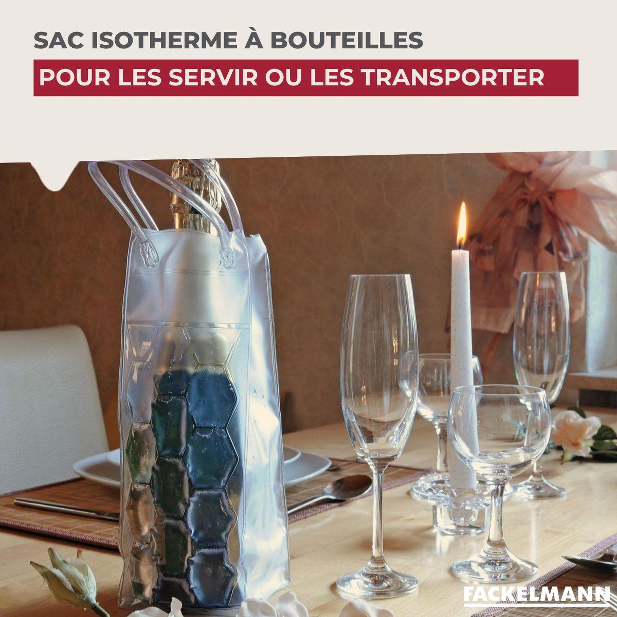 Voir la diapositive 2 : Fackelmann Sac isotherme pour bouteille Fackelmann Bar Concept