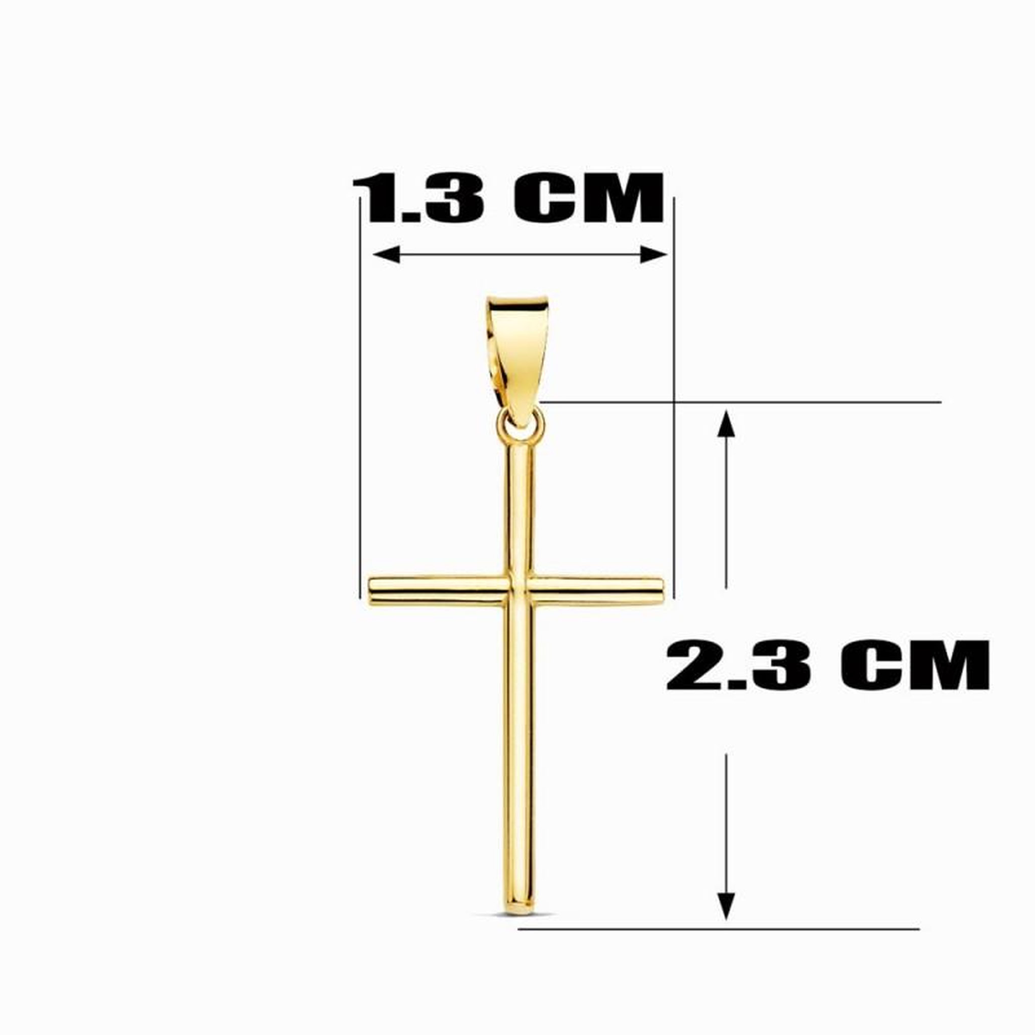 Voir la diapositive 2 : L'ATELIER D'AZUR Collier - Médaille Croix Or 18 Carats 750/000 Jaune - Chaine Dorée