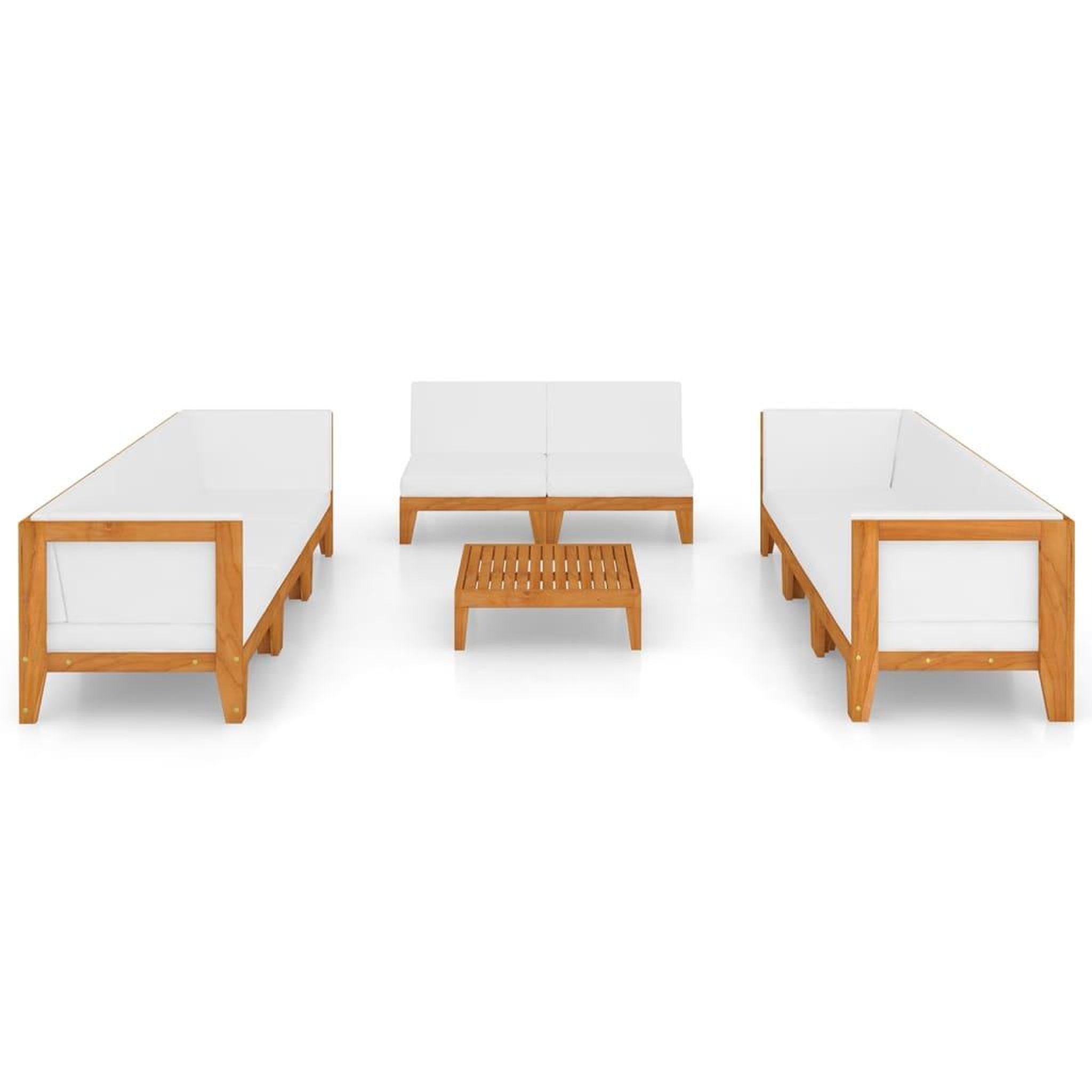 Voir la diapositive 3 : VIDAXL Salon de jardin 9 pcs avec coussins Bois d'acacia solide
