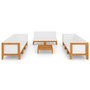 Voir la diapositive 3 : VIDAXL Salon de jardin 9 pcs avec coussins Bois d'acacia solide