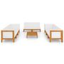 Voir la diapositive 3 : VIDAXL Salon de jardin 9 pcs avec coussins Bois d'acacia solide